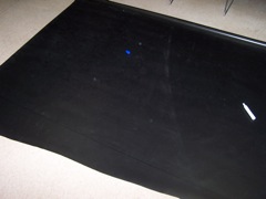Discarded projector screen material used to diffuse the IR within box