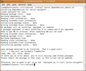 Screenshot of the install script, thumbnail