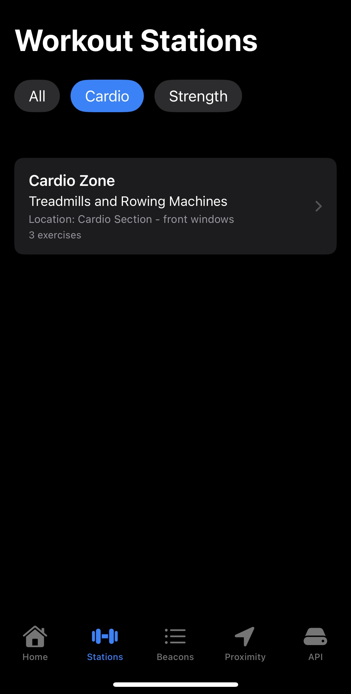 stored beacon data