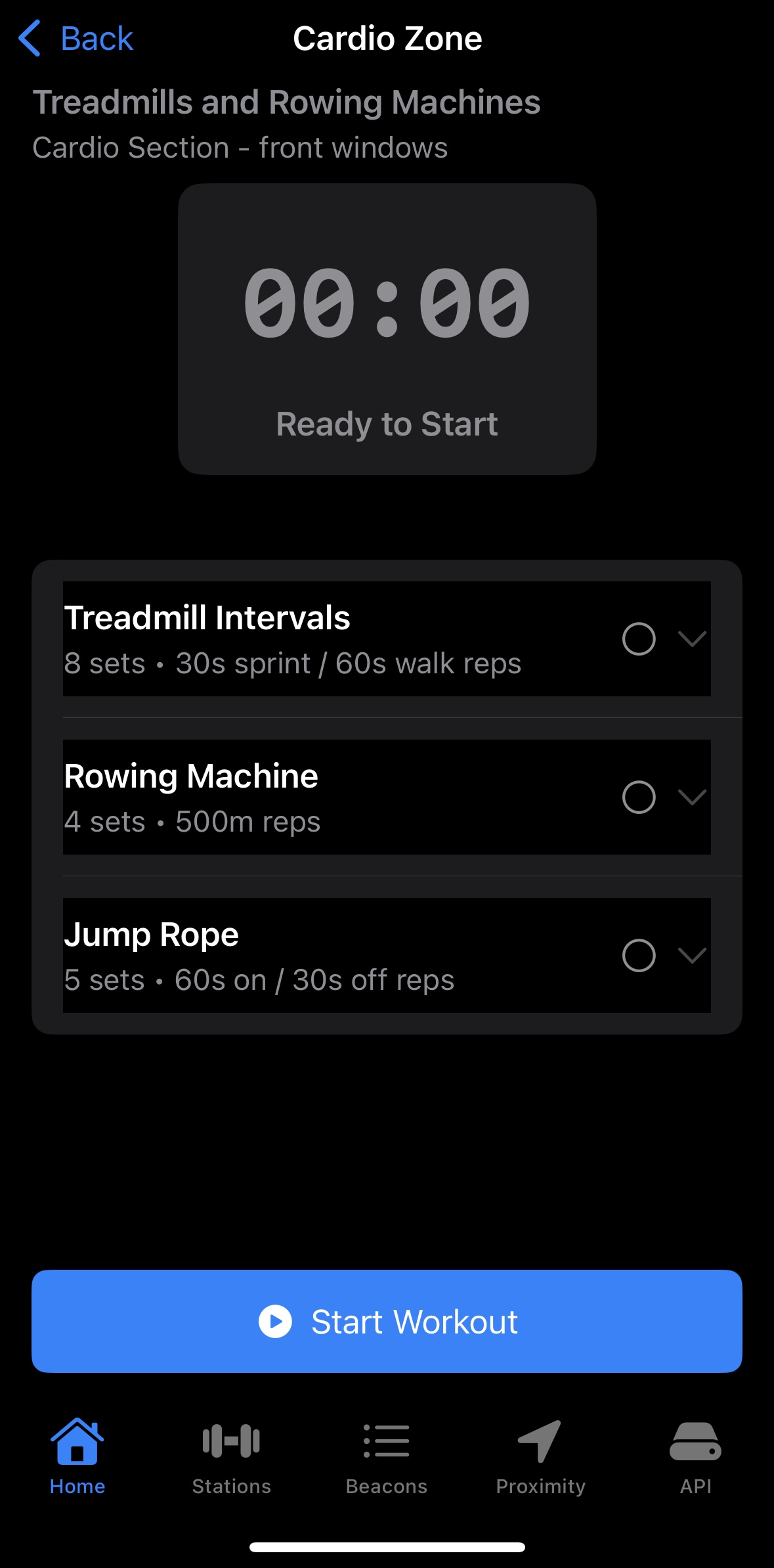 stored beacon data
